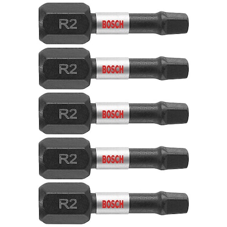 Bosch Screwdriver Bits, 1/4" Hex Shank, 1" L, PK5 ITSQ2105
