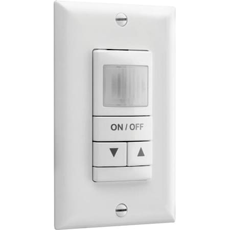 Sensorswitch Wall Mount Sensor, Occupancy, Photocell, 0 to 10V Dimming, Hard Wired, White, 2,000 sq ft, Fluorescent, Incandescent, LED WSX 2P NL WH