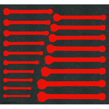 Proto Foam Inserts, Black/Red, 16" L, 23" W J1200R-MASDFV