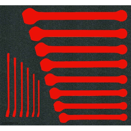 Proto Foam Inserts, Black/Red, 16" L, 23" W J1200FBASDFV