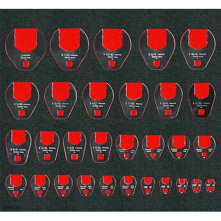 Proto Foam Inserts, Black/Red, 16" L, 23" W J49002FV