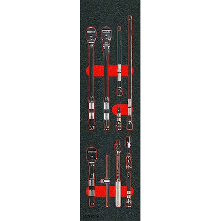 Proto Foam Inserts, Black/Red, 16" L, 5" W J47000FV