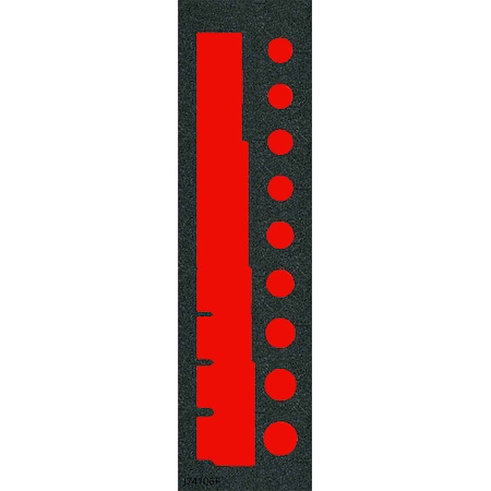 Proto Foam Inserts, Black/Red, 16" L, 5" W J74106FV