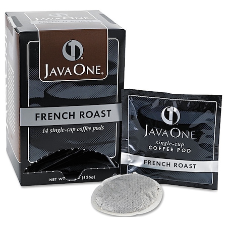 Java One Coffee, French Roast, Pod, Caffeinated, Coffee, 0.3 oz, 14 PK 30806