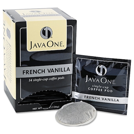 Java One Coffee, French Vanilla, Pod, Caffeinated, Coffee, 0.3 oz, 14 PK 70406