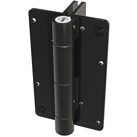 Kwikfit Gate Hinge, Aluminum, Screw-On Mounting, 3 1/2 in Leaf W x 5 3/4 in Leaf H, Gloss KF3L2BLS