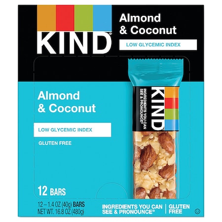 Kind Fruit and Nut Bars, Almond and Coconut, 1.4 oz, PK12 17828