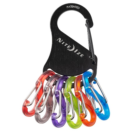 Nite Ize Key Rack, Black, Stainless Steel Carabiner, S-Biner KRK2-01-R6