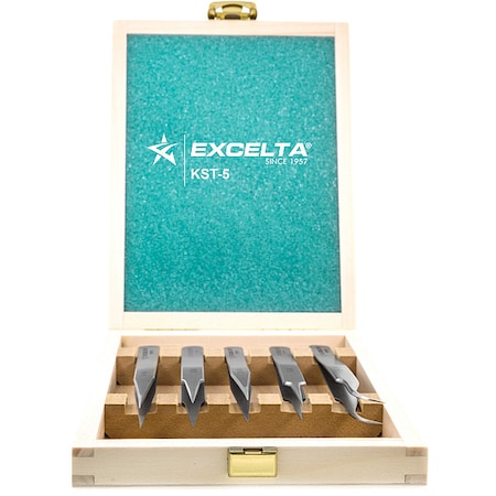 Excelta Tweezers Set, SS, Anti-Magnetic, Point Tip KST-5
