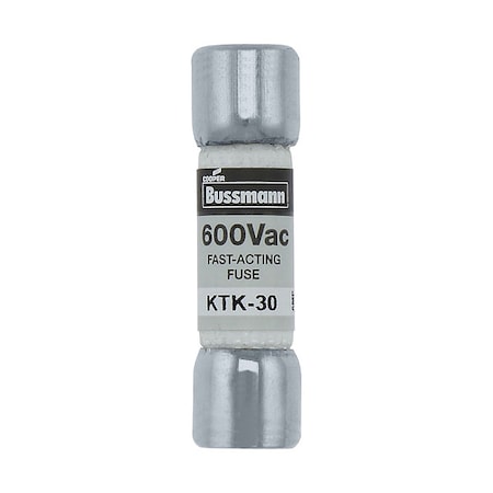 Eaton Bussmann Midget Fuse, Fast-Acting, 3.50A, 600V AC, Non-Indicating, 100kA at 600V AC KTK-3-1/2