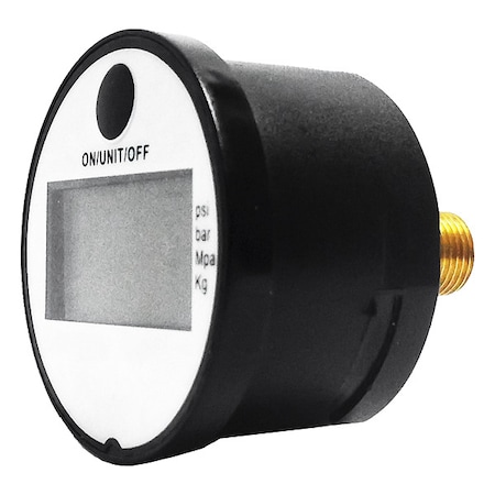 Ssi Industrial Pressure Gauge, 1 1/2 in Dial, 1/4 in NPT, Center Back Location KCDG154145/COC