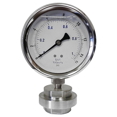 Kodiak Controls Pressure Gauge, 0 to 3,000 psi, 4 in Dial, 1/4 in NPT, Bottom Location KC301L4015/DSM3511LP
