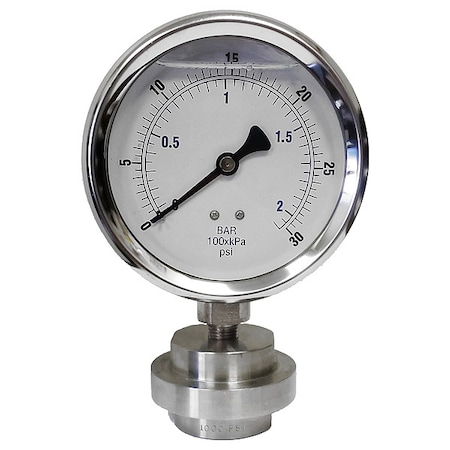 Kodiak Controls Pressure Gauge, 0 to 15,000 psi, 4 in Dial, 1/4 in NPT, Bottom Location KC301L4030/DSM3512LP