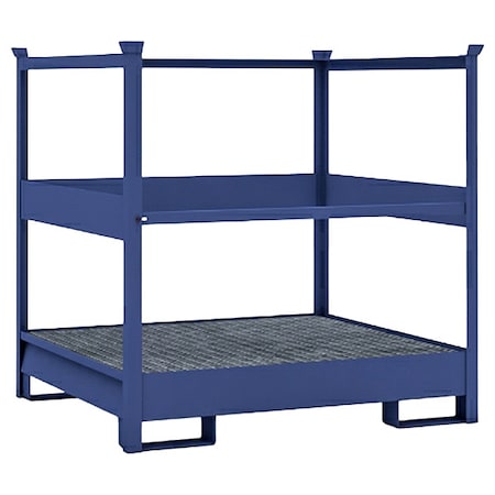 Denios Spill Pallet, 66 gal Spill Capacity, 4 Drums, 2,400 lb Load Capacity, Steel K17-3203