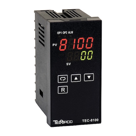 Tempco Temp Controller, Prog, 90-250V, Relay2A TEC34034