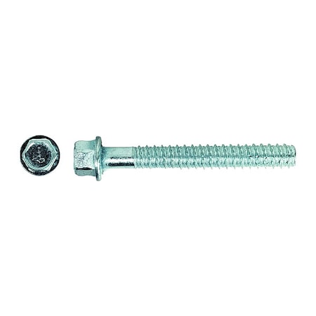 Red Head Large Diameter Tapcon Concrete Screw, 3/4" Dia., Hex, 5 1/2 in L, Steel Zinc Plated, 10 PK LDT-3454