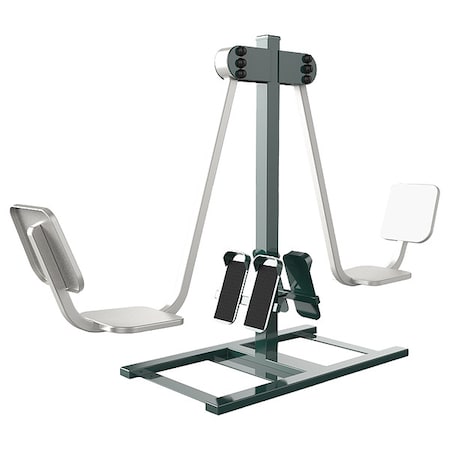 Triactive Usa Leg Press Machine, 60 in H, Beige/Green LEGP
