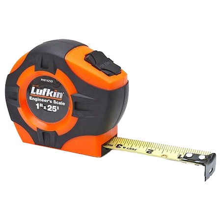 Crescent 1" x 25' P1000 Series Engineer's Yellow Clad A4 Blade Power Return Tape Measure PHV1425DN