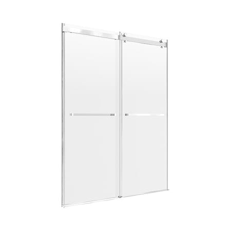 Fgi Shower Door, 59 in W, 76 in H, Glass LGDR6076-CL-SV