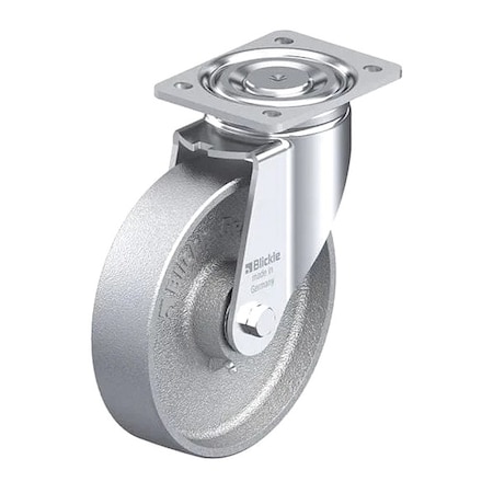 Zoro Select Plate Caster, Swivel, Metal, 9 5/8"H LH-G 200K