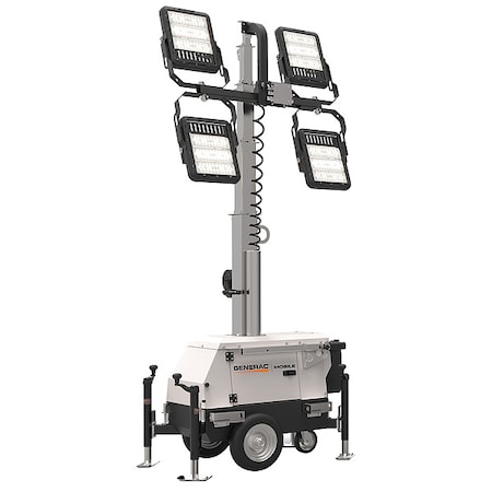 Generac (PLT240) Temporary Job Site Light Tower, Portable/Mobile, Electric PLT240