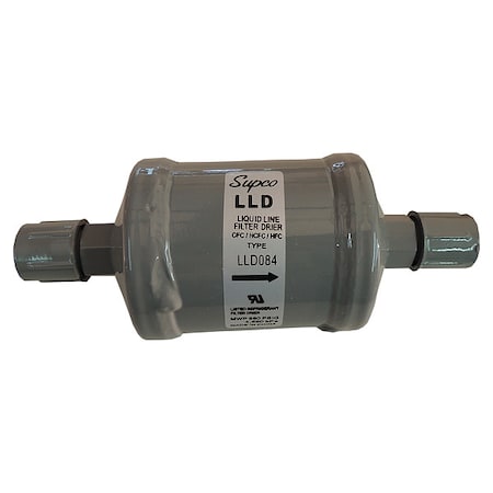 Supco Liquid Line Dryer, 1/2" SAE, 8"cu. LLD084