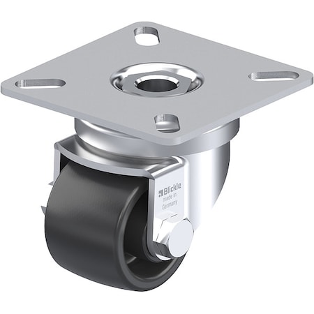 Zoro Select Plate Caster, Swivel, 2 1/16"H LPA-POA 35G
