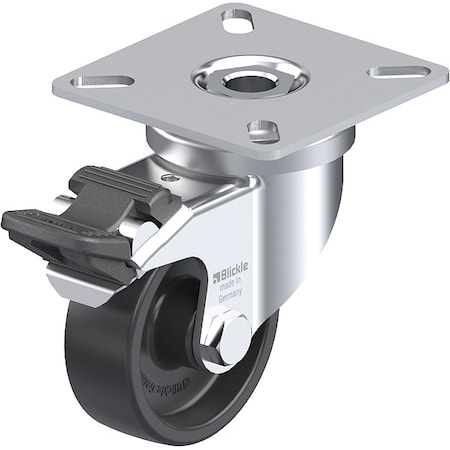 Zoro Select Plate Caster, Swivel, 2 13/16"H LPA-POA 50G-FI