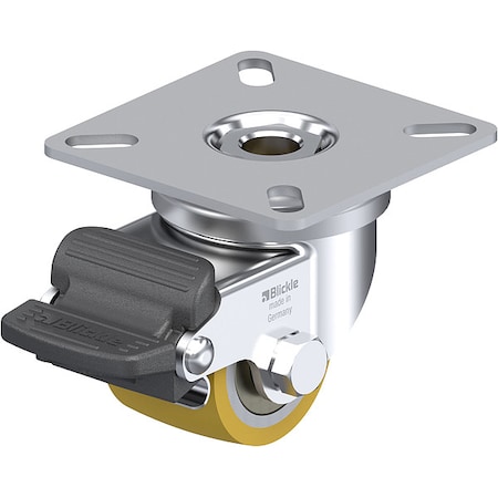 Zoro Select PlateCaster, Swivel, Polyurethane, 2 1/16"H LPA-VSTH 35K-RA