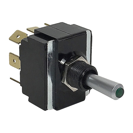 Carling Technologies Toggle Switch, DPDT, 8 Connections, On/Off/On, 3/4 hp, 20A at 12V LT2561-603-012
