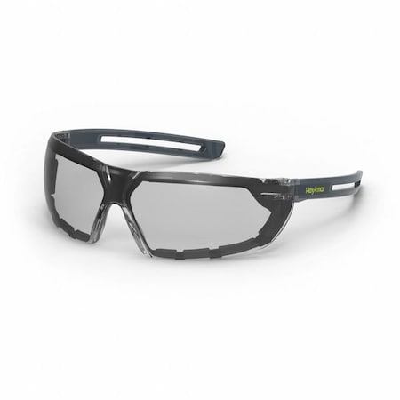 Hexarmor LT400G, Safety Glasses, Anti-Fog & Anti-Scratch, Gray Lens, Gray, Hi Vis Frame, Frameless 11-28002-02