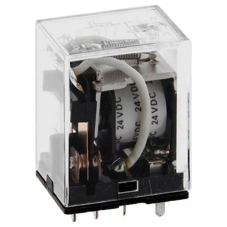 Omron Plug-In, General Purpose Relay, Square, 36.9 mA, 8 Pins, Plug-in LY2-D-DC24
