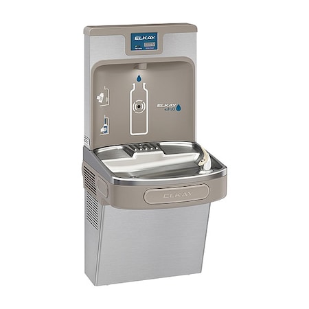 Elkay ezH2O Bottle Filling Station with Single ADA Cooler Filtered Refrigerated Light Gray LZS8WSVRLK