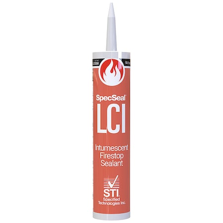 STI Fire Barrier Sealant, Caulk, Up to 4 hour Fire Rating, Intumescent, Watertight, 10.1 oz, Red LCI300