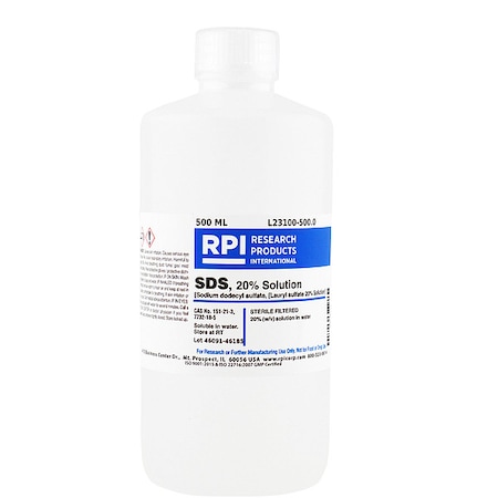 Rpi SDS 20 Percent Solution, 500mL L23100-500.0