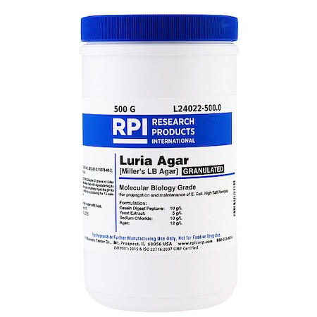 Rpi Luria Agar, Granulated (Millers LB), 500g L24022-500.0