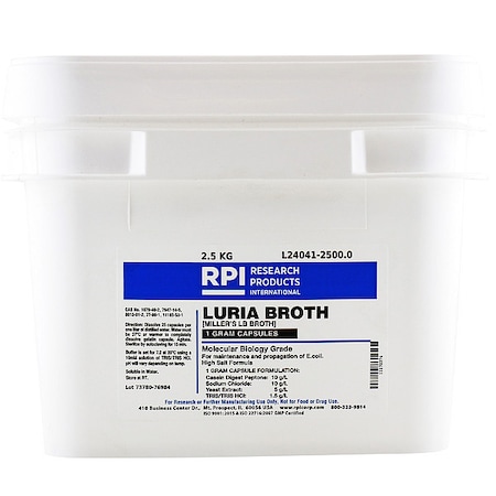 Rpi Luria Broth, 2.5kg, Caplet, PK2500 L24041-2500.0