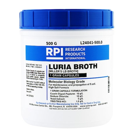 Rpi Luria Broth, 500g, Caplet, PK500 L24041-500.0