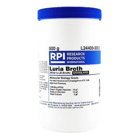 Rpi Luria Broth, Granulated (Millers LB), 500g L24400-500.0