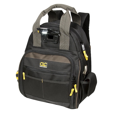 Clc Work Gear Tool Backpack, Black, Polyester, 17 Pockets L255