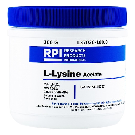 Rpi L-Lysine Acetate, 100g L37020-100.0