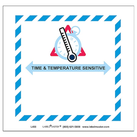 Time and Temperature Lbl,121mmx126mm,500 -  LABELMASTER, L450