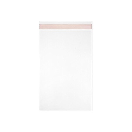 Zoro Select Reclosable Bag, Fold Seal, 10 1/2 in L, 7 5/12 in W, 1.6 mil Thick, Biaxial Oriented Polypropylene L6B7.4375x10.5