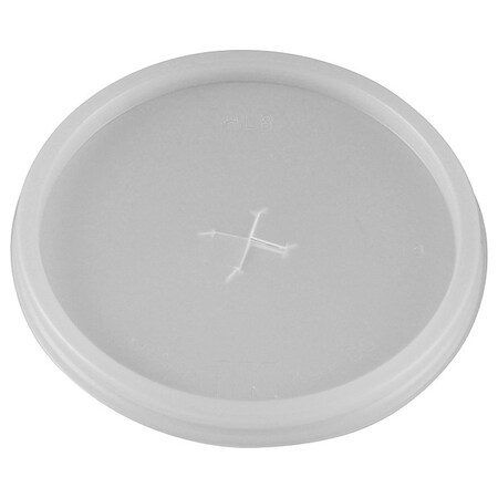 Zoro Select Lid for 8 to 10 oz. Cold Cup, Flat, Straw Slot, Translucent, Pk1000 L8S