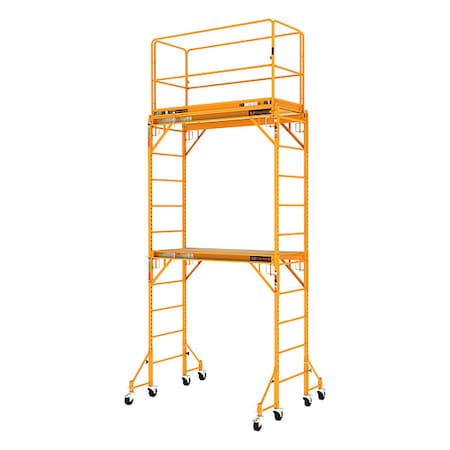 Metaltech Scaffold Tower, 12 ft H, 67 in W, 29 in D, Steel, 840 lb Load Capacity I-TCISC