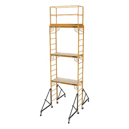 Metaltech Scaffold Tower, 18 ft H, 75 in W, 29 in D, Steel, 733 lb Load Capacity I-T3CISC