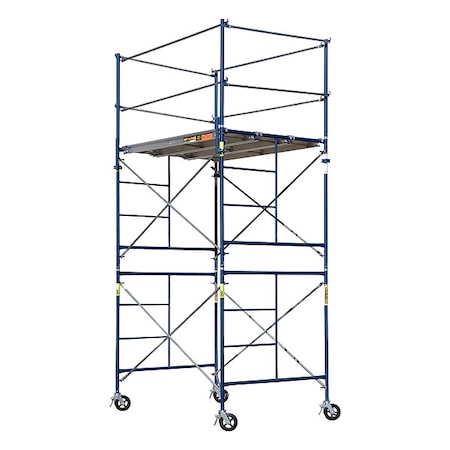 Metaltech Scaffold Tower, Steel, 2,300 lb Load Capacity, 10 ft Platform Height M-MRT5710-A