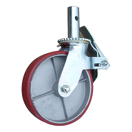 Metaltech Scaffold Caster, 4 in.L, Steel, 1000 lb. M-MBC8HD