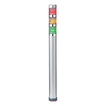 Patlite Tower Light Assembly, 24V DC, 1 in Dia., 300 mm Height ME-302A-RYG