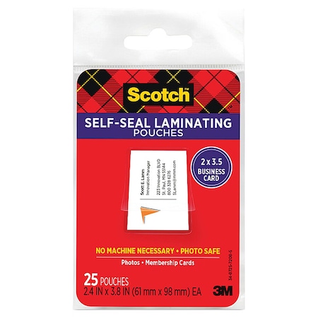 Scotch Pouch, Laminate, Bus Card, PK25 LS851G